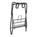 VEVOR salokāms seglu statīvs 71 × 48 × 95 cm, brīvi stāvošs un pārnēsājams seglu un segu turētājs no izturīga tērauda, piemērots angļu un rietumu tipa segliem, ekipējuma glabāšanai, melns