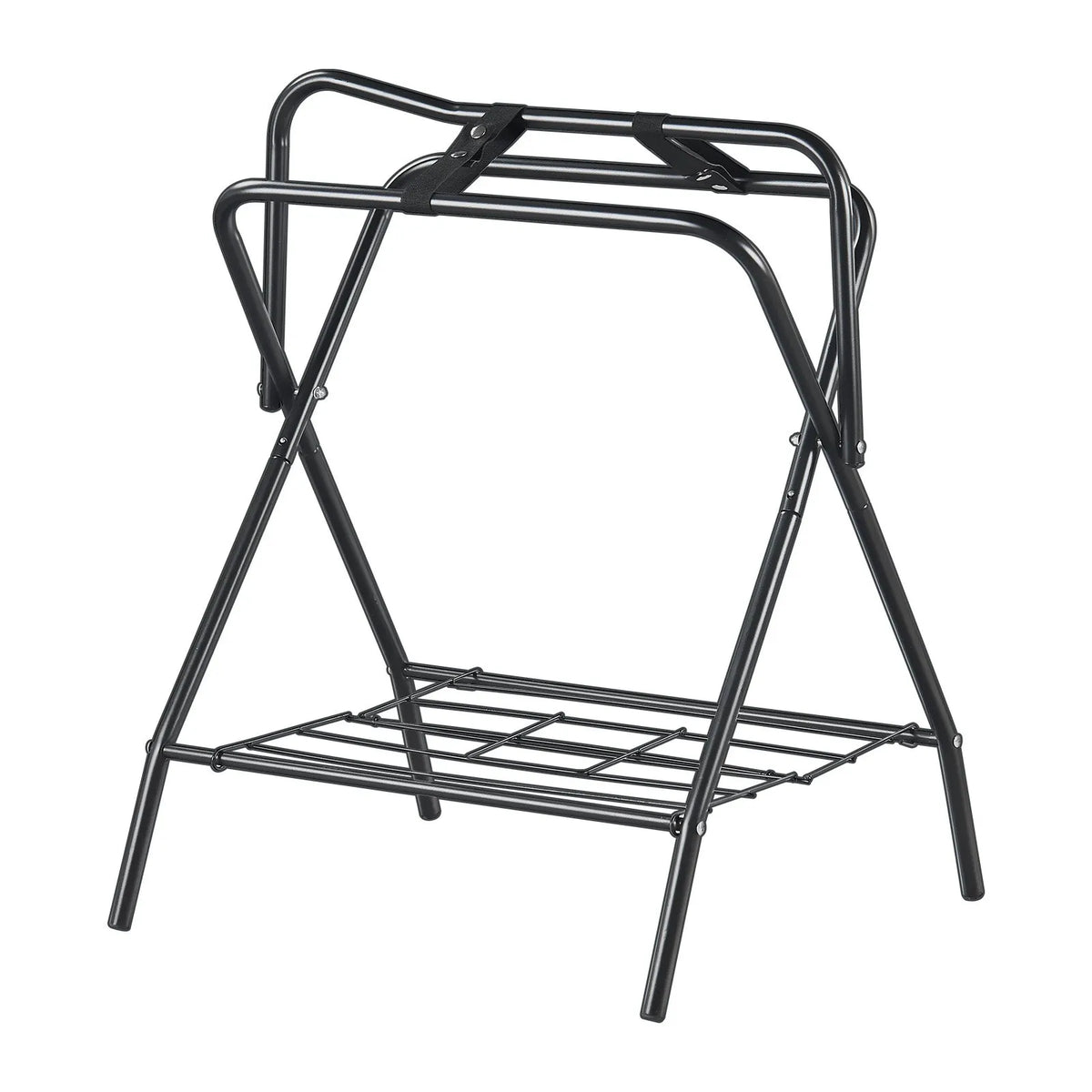 VEVOR Foldable Freestanding Saddle Rack, Steel, 71 × 48 × 95 cm, Black