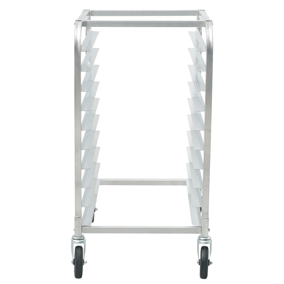 VEVOR Bakery Rack Trolley, 10 Tiers, Aluminium Frame with Locking Wheels, Fits Full and Half-Size Sheet Pans, Quick Access Shelving for Kitchen or Bakery, 660 × 515 × 990 mm