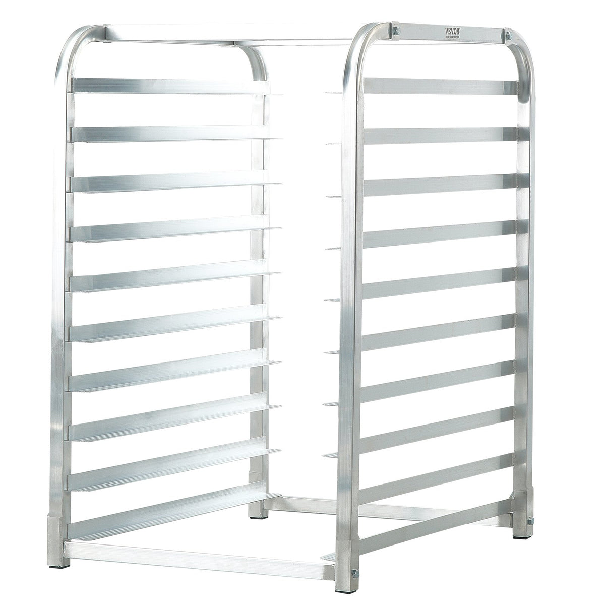 VEVOR Bakery Rack Trolley, 10 Tiers, Aluminium Frame with Locking Wheels, Fits Full and Half-Size Sheet Pans, Quick Access Shelving for Kitchen or Bakery, 660 × 515 × 990 mm