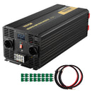 VEVOR 6000 W modificētas sinusoidālās strāvas invertors 12 V DC–230 V AC ar LCD displeju un tālvadības pulti, LED indikatoriem un ES kontaktligzdām, piemērots automašīnām, kemperiem, kravas auto, laivām, ceļošanai un kempingam