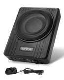 VEVOR 25 cm 300 W zem sēdekļa automašīnas subwooferis ar pastiprinātāju, zema profila aktīvais auto subwooferis ar iebūvētu pastiprinātāju, High/Low Level ieejas un skaļuma regulatoru, piemērots SUV, automašīnām, kravas auto un RV - ZEMLETES.LV