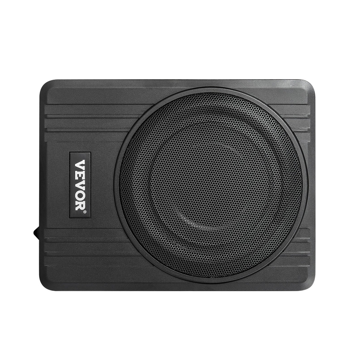 VEVOR 25 cm 300 W zem sēdekļa automašīnas subwooferis ar pastiprinātāju, zema profila aktīvais auto subwooferis ar iebūvētu pastiprinātāju, High/Low Level ieejas un skaļuma regulatoru, piemērots SUV, automašīnām, kravas auto un RV - ZEMLETES.LV