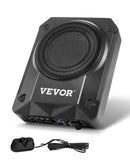 VEVOR 200 mm 800 W zem sēdekļa auto subwooferis ar iebūvētu pastiprinātāju, zema profila aktīvais zemfrekvenču skaļrunis ar augstā un zemā līmeņa ieejām un skaļuma regulatoru, piemērots SUV, automašīnām, kravas auto un kemperiem - ZEMLETES.LV