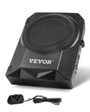 VEVOR 254 mm ar 200W nominālo un 400W maksimālo zem sēdekļa aktīvais auto subvuferis, plāns zemprofila bass skaļrunis ar iebūvētu pastiprinātāju, augsta/zema līmeņa ieeju un skaļuma regulatoru, piemērots SUV, vieglajām automašīnām, kravas auto - ZEMLETES.LV