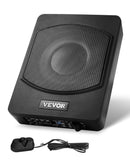 VEVOR 25 cm 240 W zem sēdekļa automašīnas subwooferis ar iebūvētu pastiprinātāju, zema profila aktīvais auto subwooferis ar High/Low Level ieejām un skaļuma regulatoru, piemērots SUV, automašīnām, kravas auto un RV - ZEMLETES.LV