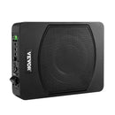 VEVOR 25 cm 240 W zem sēdekļa automašīnas subwooferis ar iebūvētu pastiprinātāju, zema profila aktīvais auto subwooferis ar High/Low Level ieejām un skaļuma regulatoru, piemērots SUV, automašīnām, kravas auto un RV - ZEMLETES.LV