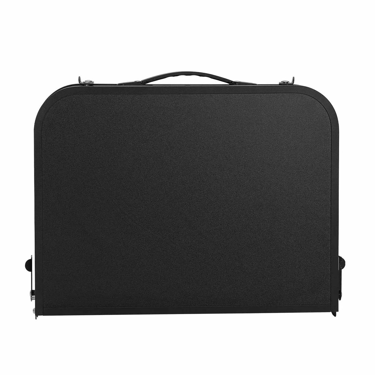 Folding Camping Table with Adjustable Height, Portable Aluminium and MDF Side Table with Mesh Shelf and Handle, Lightweight and Compact for Outdoor Picnics, Grilling and Camping, 60 × 40 cm, Black