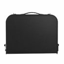 Saliekams kempinga galds ar regulējamu augstumu, pārnēsājams alumīnija un MDF sānu galds ar sieta plauktu un rokturi, viegls un kompakts āra piknikiem, grilēšanai un kempingam, 60 × 40 cm, melns