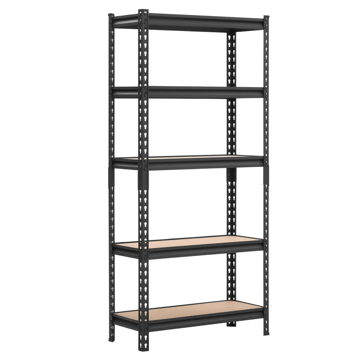 VEVORi 5-korruseline metallriiulite süsteem, kandevõime 907,2 kg, reguleeritavad hoiuriiulid garaažile, panipaigale, keldrile ja vannitoale, 720 × 309 × 1520 mm