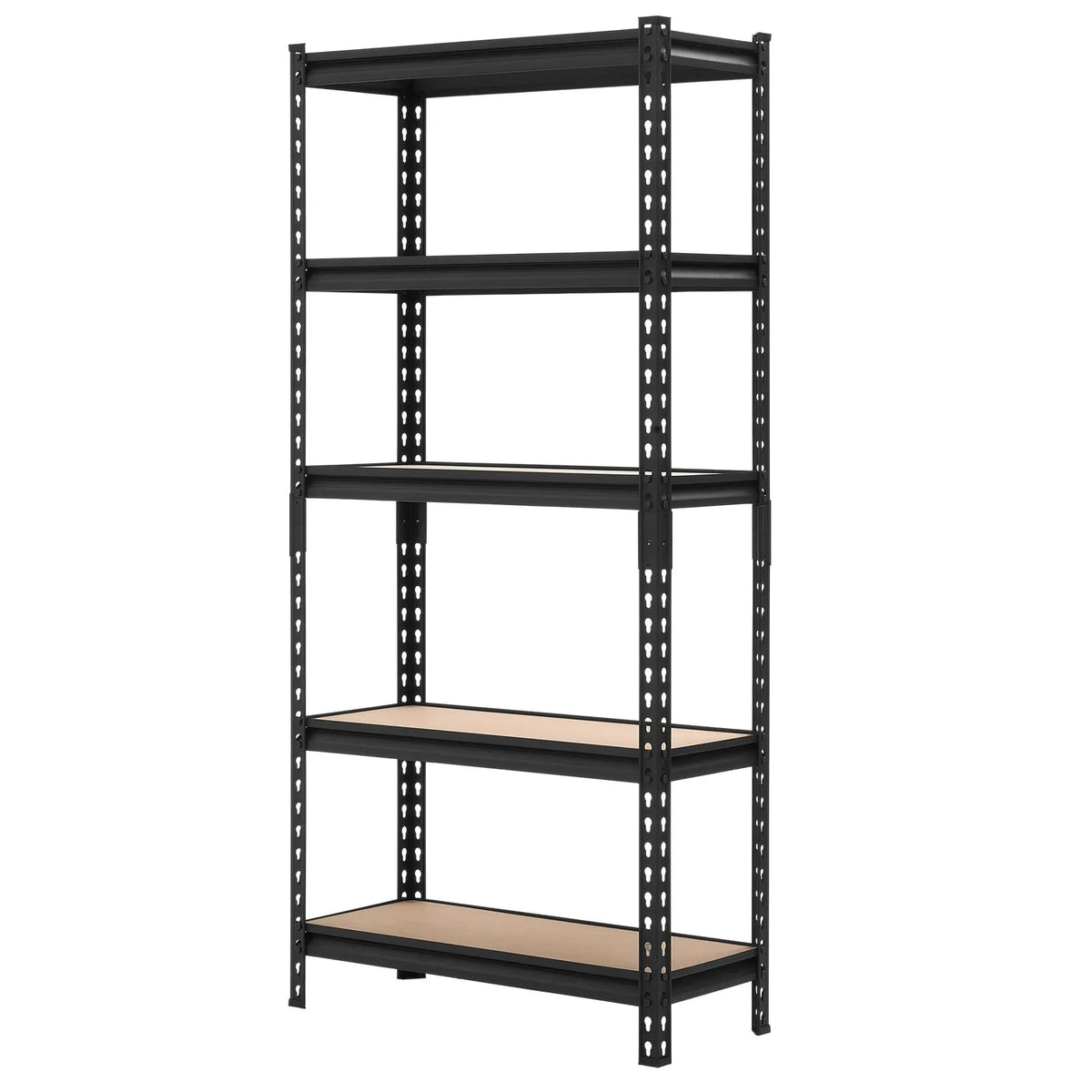 VEVORi 5-korruseline metallriiulite süsteem, kandevõime 907,2 kg, reguleeritavad hoiuriiulid garaažile, panipaigale, keldrile ja vannitoale, 720 × 309 × 1520 mm