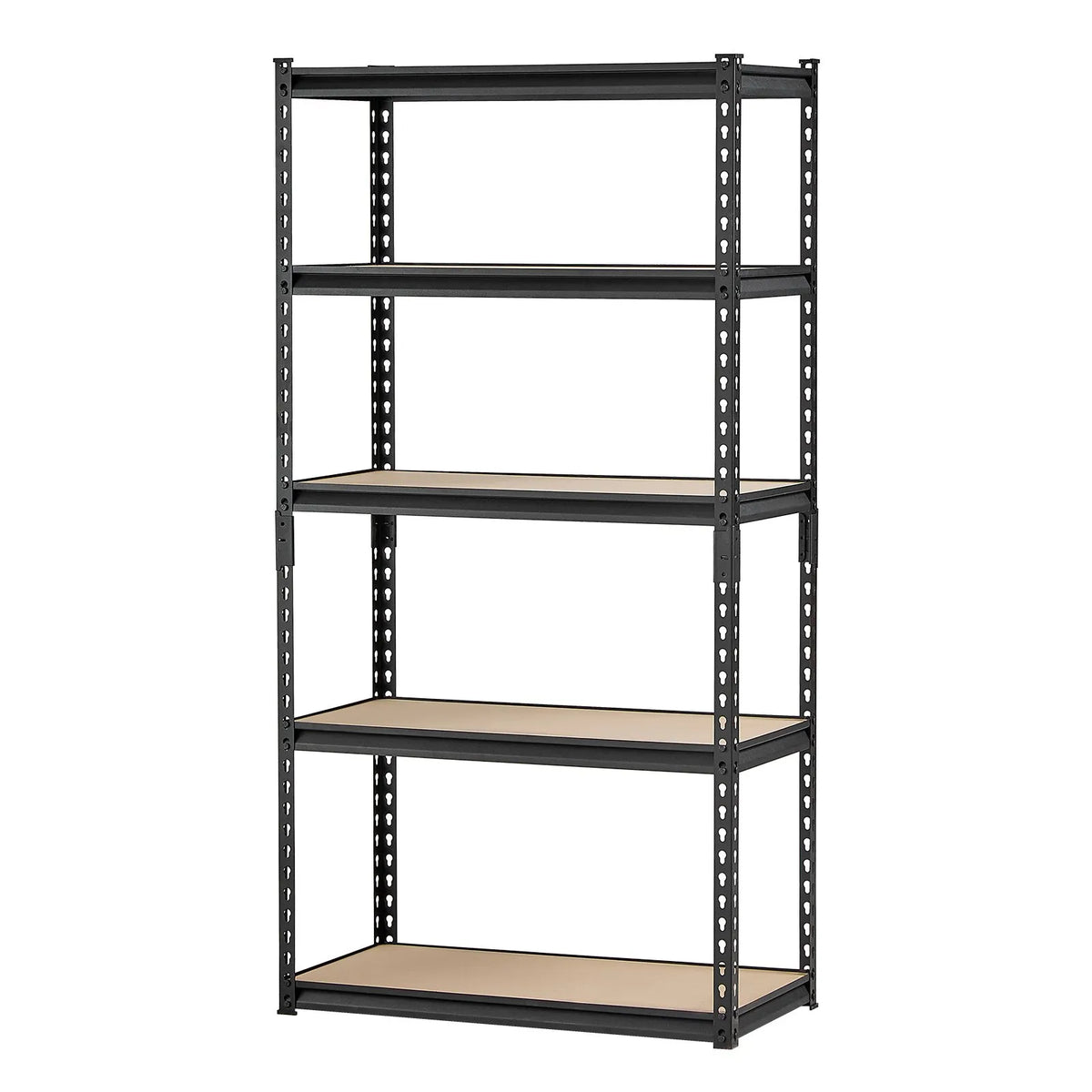 Uzglabāšanas plaukti 5 līmeņi, 40,6 cm dziļums x 81,3 cm platums x 159,5 cm augstums, metāla plauktu sistēma garāžai