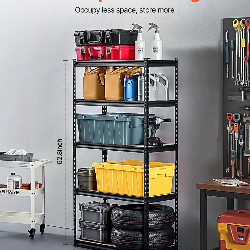 Платформа Uzglabāšanas 5 лимений, 40,6 см дзилюмс x 81,3 см платумс x 159,5 см аугстумс, метала плаукту система garāžai