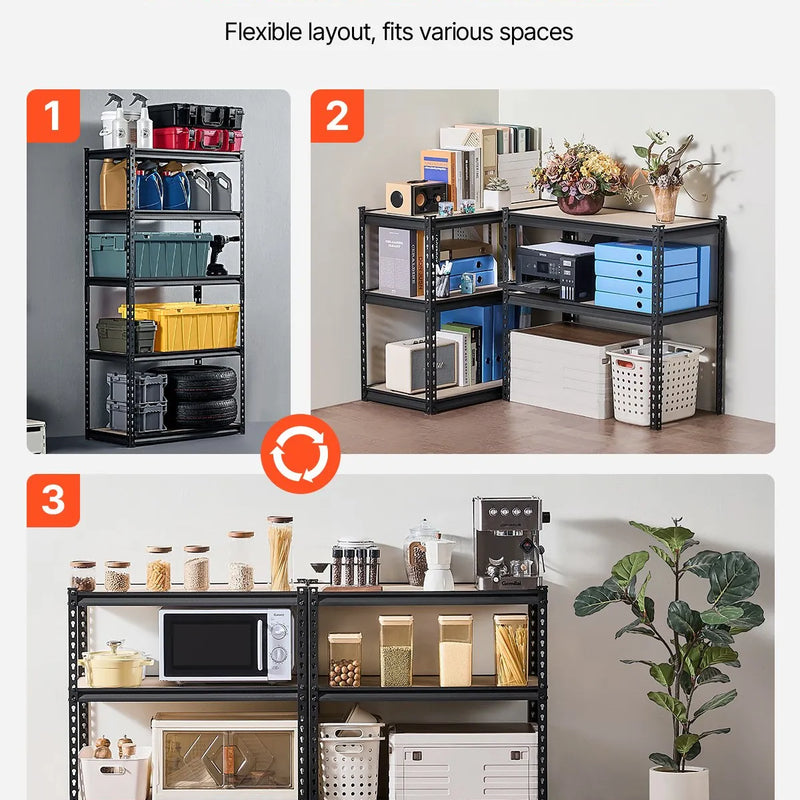 Платформа Uzglabāšanas 5 лимений, 40,6 см дзилюмс x 81,3 см платумс x 159,5 см аугстумс, метала плаукту система garāžai