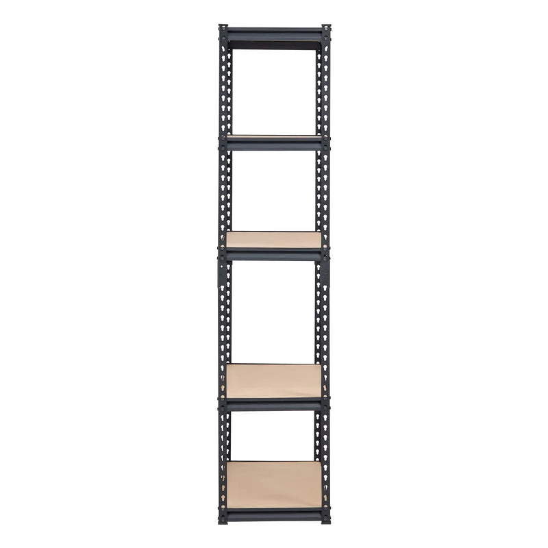 Uzglabāšanas plaukti 5 līmeņu, garāžas plauktu sistēma, 406 mm dziļums × 914 mm platums × 1815 mm augstums