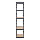 Uzglabāšanas plaukti 5 līmeņu, garāžas plauktu sistēma, 406 mm dziļums × 914 mm platums × 1815 mm augstums