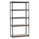 Uzglabāšanas plaukti 5 līmeņu, garāžas plauktu sistēma, 406 mm dziļums × 914 mm platums × 1815 mm augstums