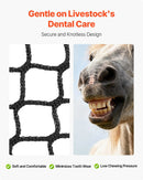 VEVOR apaļo siena ruļļu tīkls zirgiem, 1,5 × 1,5 × 1,5 m, acu izmērs 38,1 mm, no PE materiāla, bezmezglu konstrukcija, ar savilcējiem, adatas turētāju, remonta auklu un uzglabāšanas maisu, lēnās barošanas tīkls