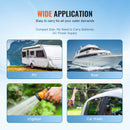 VEVOR ūdens membrānu sūknis, maks. plūsma 13,25 l/min, nominālais spiediens 3,8 bar (regulējams 2,8–5,5 bar), 12,7 mm MNPT pašiesūcošs smidzināšanas sūknis ar spiediena slēdzi kemperiem, laivām, dārza sistēmām, FCC sertificēts