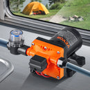 VEVOR ūdens membrānu sūknis, maks. plūsma 13,25 l/min, nominālais spiediens 3,8 bar (regulējams 2,8–5,5 bar), 12,7 mm MNPT pašiesūcošs smidzināšanas sūknis ar spiediena slēdzi kemperiem, laivām, dārza sistēmām, FCC sertificēts