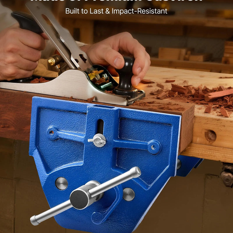 VEVOR galdniecības skrūvspīles, žokļu platums 178 mm, ātrās atbrīvošanas darbagalda skrūvspīles, maks. žokļu atvērums 203 mm, izturīga čuguna konstrukcija, regulējama priekšējā atdure, koka apstrādei un urbšanai