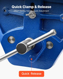 VEVOR galdniecības skrūvspīles, žokļu platums 178 mm, ātrās atbrīvošanas darbagalda skrūvspīles, maks. žokļu atvērums 203 mm, izturīga čuguna konstrukcija, regulējama priekšējā atdure, koka apstrādei un urbšanai