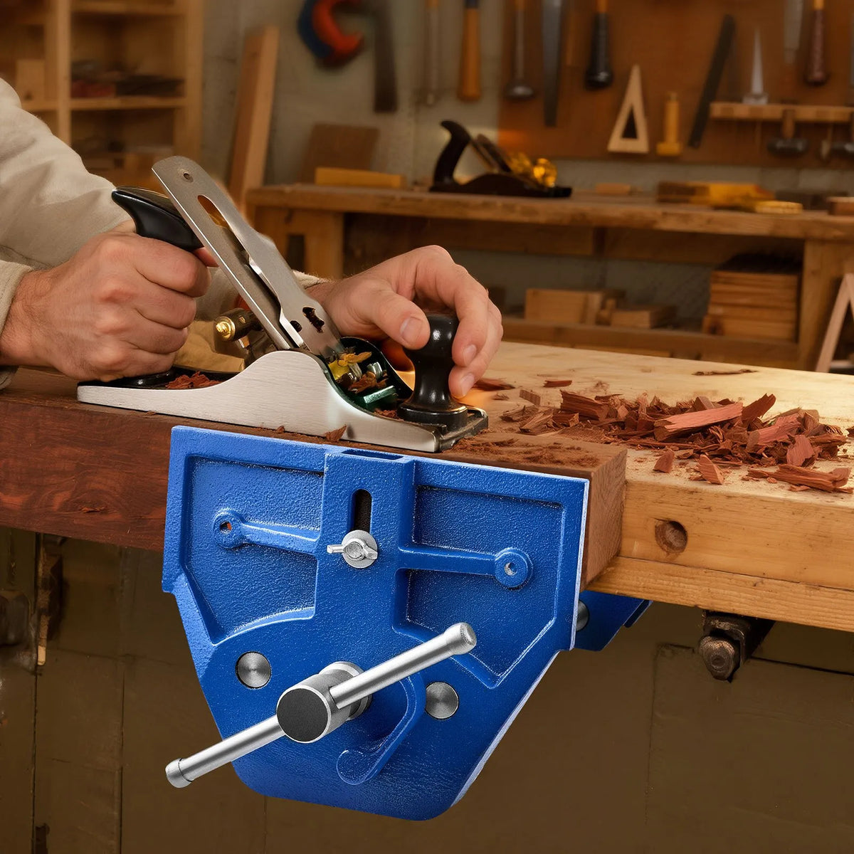 VEVOR Woodworking Clamps 178 mm with Quick Release, 203 mm Opening, Cast Iron, Adjustable Pad