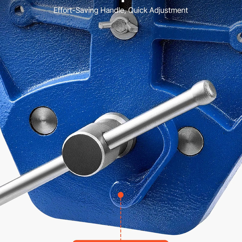 VEVOR galdniecības skrūvspīles, žokļu platums 229 mm, ātrās atbrīvošanas darbagalda skrūvspīles, maks. žokļu atvērums 259 mm, izturīga čuguna konstrukcija, regulējams priekšējais atbalsts, urbšanai un koka apstrādei