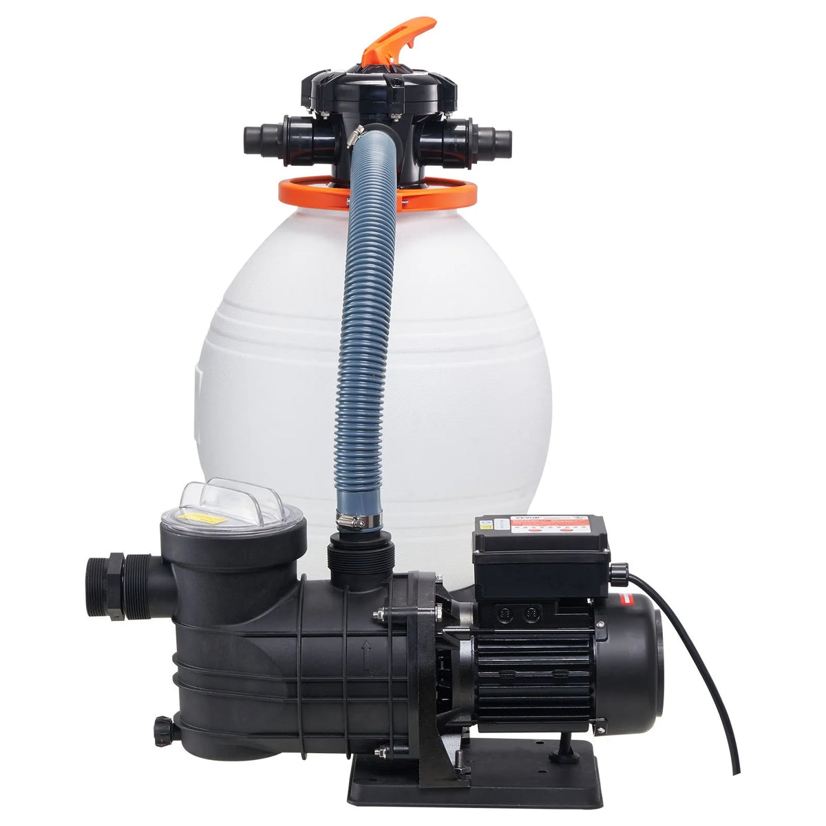 VEVOR Sand Filter Pump for Above Ground Pools, 400 mm, 18,000 l/h, 850 W, Pool Pump and Filter Set with 6-Way Multiport Valve and Strainer Basket, for Home and Commercial Use