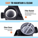VEVOR smilšu filtra sūknis virszemes baseiniem, 400 mm, 18 000 l/h, 850 W, baseina sūkņa un filtra komplekts ar 6-virzienu daudzportu vārstu un sietiņa grozu, mājas un komerciālai lietošanai