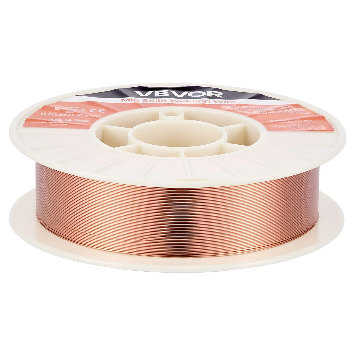 VEVOR MIG Welding Wire ER70S-6, 0.6 mm, 4.5 kg, Low Spatter, High Deoxidiser Content, for Steel Welding with Shielding Gas