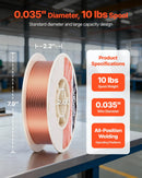 VEVOR MIG metināšanas stieple ER70S-6, Ø0,9 mm, 4,5 kg, zema šļakstīšanās, ar paaugstinātu deoksidētāju saturu, mazoglekļa tērauda metināšanai aizsarggāzes vidē visās pozīcijās