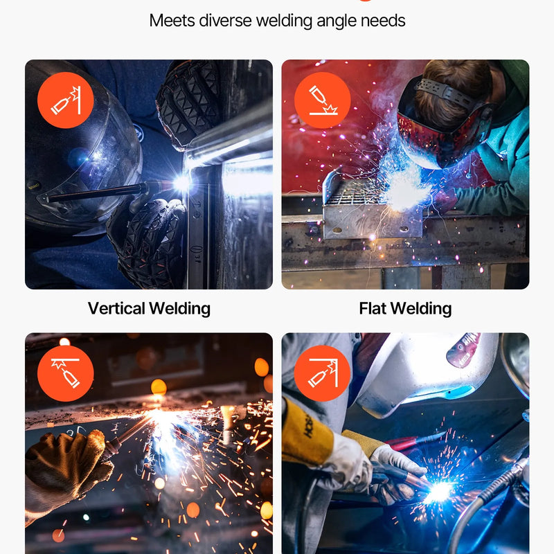 VEVOR pašekranētā pulverstieple E71T-11, Ø0,8 mm, 0,9 kg, bezgāzes MIG metināšanai, zema šļakstīšanās, piemērota visām metināšanas pozīcijām un darbam ārā