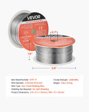 VEVOR pašekranētā pulverstieple E71T-11, Ø0,8 mm, 0,9 kg, bezgāzes MIG metināšanai, zema šļakstīšanās, piemērota visām metināšanas pozīcijām un darbam ārā