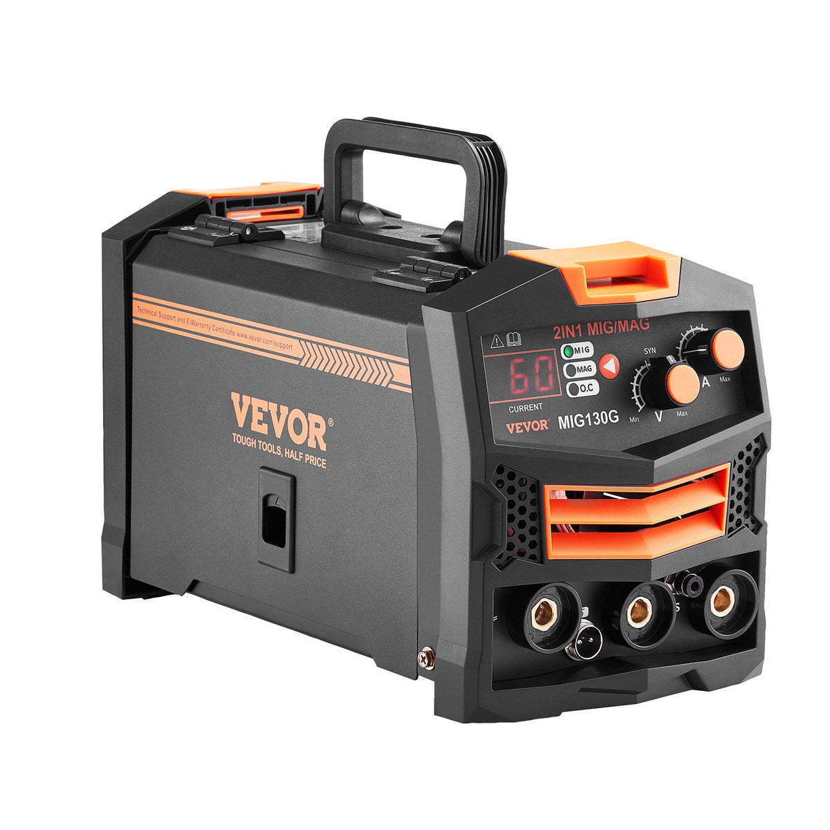 VEVOR MIG Welding Machine 130 A 2 in 1 – Gas MIG and Gasless, IGBT Inverter