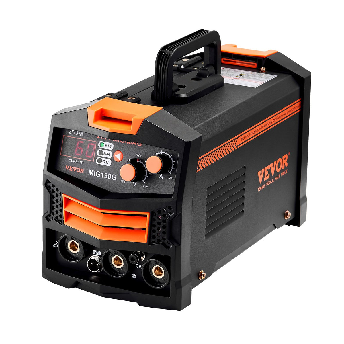VEVOR MIG Welding Machine 130 A 2 in 1 – Gas MIG and Gasless, IGBT Inverter