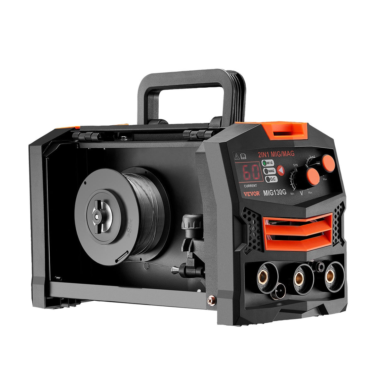 VEVOR MIG Welding Machine 130 A 2 in 1 – Gas MIG and Gasless, IGBT Inverter