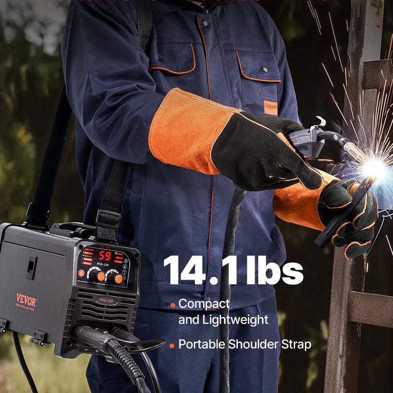 Metināšanas aparāts VEVOR 130 A, 3-in-1 MIG/Stick/Lift TIG, Flux Core