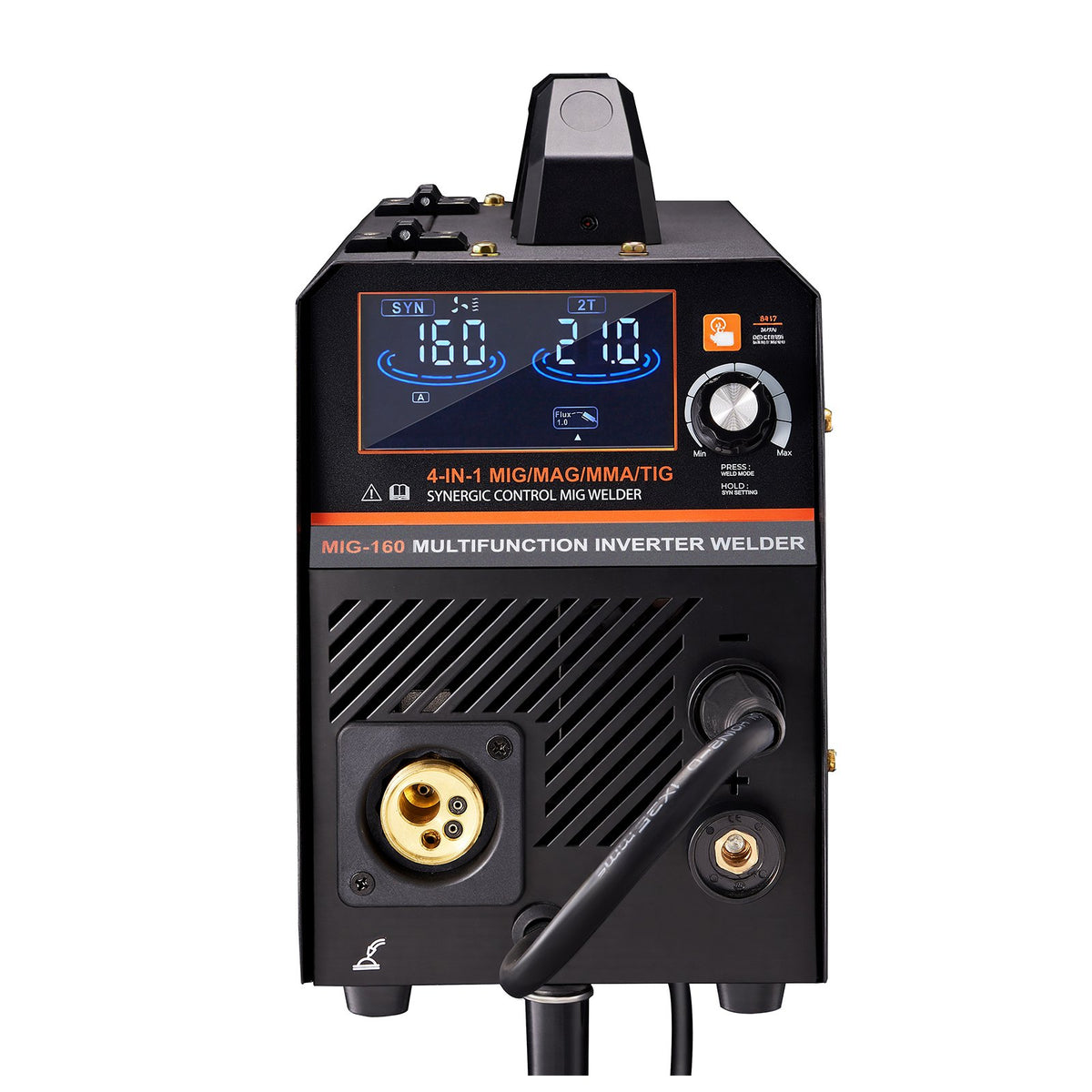 VEVOR MIG Welding Machine 160 A 4 in 1 – Gas MIG, Gasless MIG, MMA, Lift TIG, Synergic, LCD