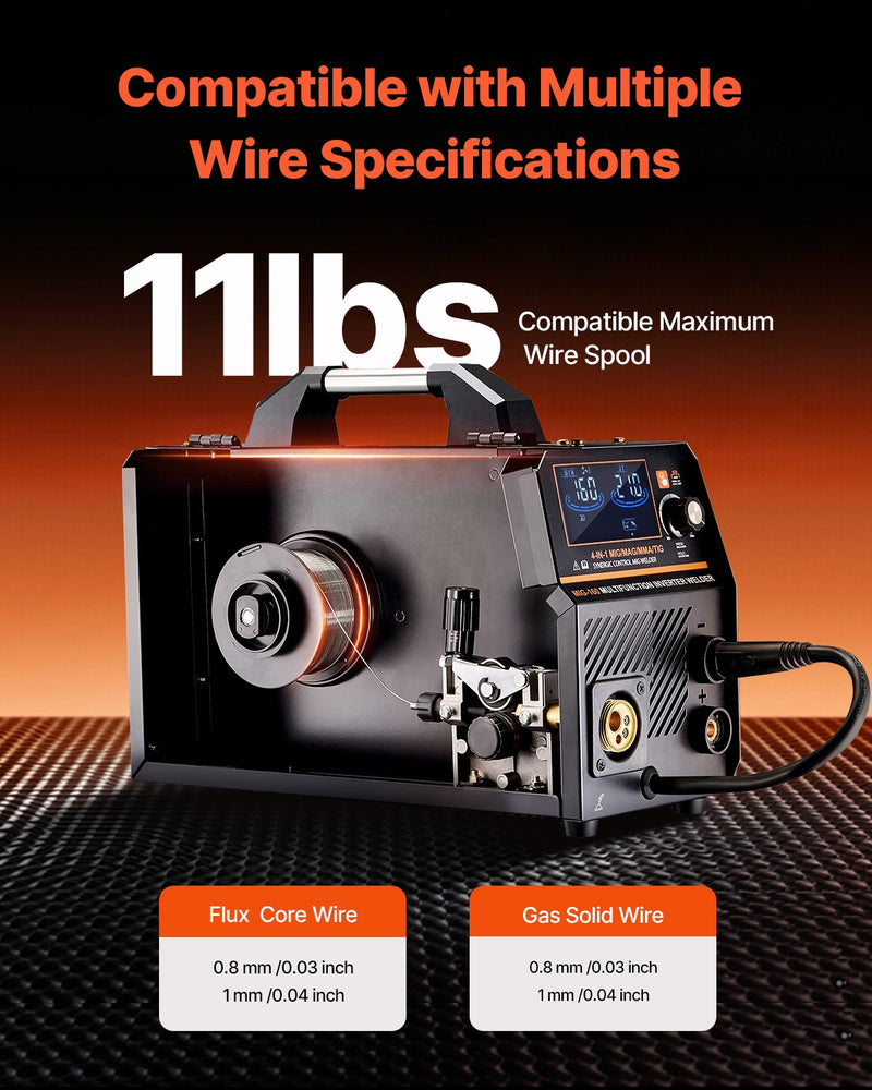 Metināšanas aparāts VEVOR 160 A, 4-in-1 MIG/Flux/MMA/Lift TIG