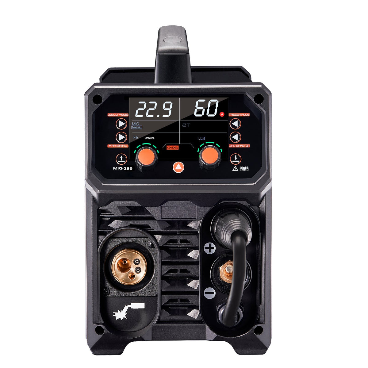 VEVOR сварочный аппарат Pro MIG 250 A 5 в 1 – MIG Pulse, MIG с газом/без газа, MMA, Lift TIG, LCD