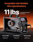 Metināšanas aparāts VEVOR 250 A, 5-in-1 MIG Pulse, gasless MIG, gas MIG, MMA, Lift TIG, sinerģisks