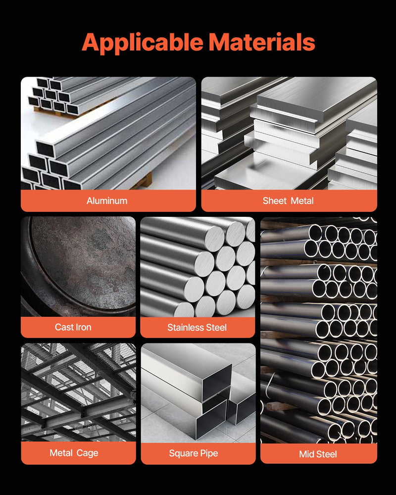 Metināšanas aparāts VEVOR 250 A, 5-in-1 MIG Pulse, gasless MIG, gas MIG, MMA, Lift TIG, sinerģisks