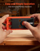 VEVOR regulējams mini kabatas urbumu šablonu komplekts kokapstrādei, 12,7–38,1 mm, ar pakāpju urbi, sešstūra atslēgu, urbšanas dziļuma gredzenu, kvadrātuzgali, skrūvēm un pastiprinātu neilona rāmi