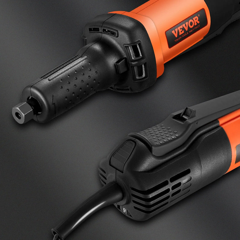 VEVOR tiešais rokas frēzētājs 6,4 mm, jaudīgs taisnais frēzētājs, 30 000 apgr./min, ar 6 maināmiem ātrumiem