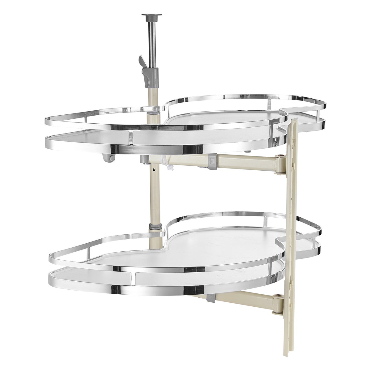 VEVOR Pull-Out Right Blind Corner Cabinet Organiser, Suitable for 915 mm Wide Cabinet, 2-Tier Height Adjustable Rotating Shelves with Soft Close, Kitchen Shelf Cloud Type System
