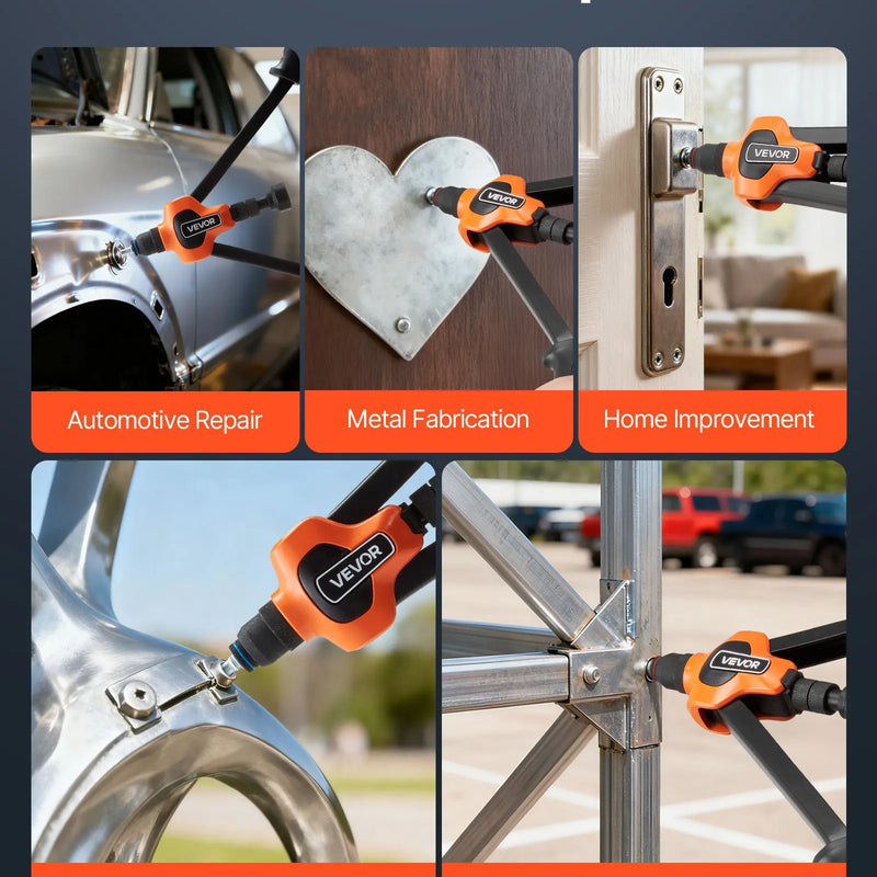 VEVOR Kniežu uzgriežņu knaibles 420 mm ar 13 mandrelēm un 130 kniežu uzgriežņiem (M3–M12, 8-32 līdz 1/2-13 UNC), ar pārnēsājamu koferi