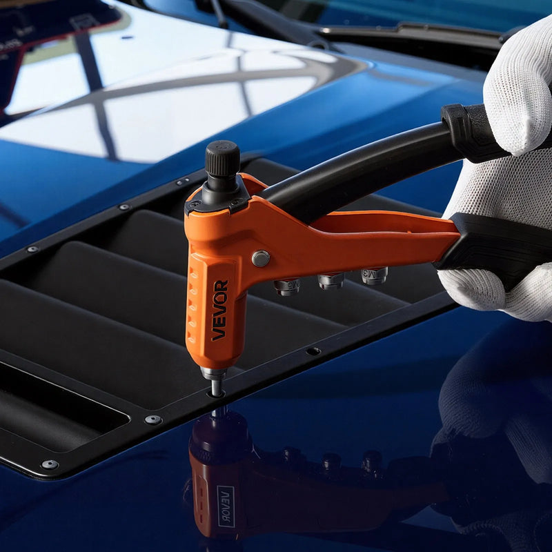 VEVOR Kniežu uzgriežņu knaibles 230 mm ar 8 mandrelēm, pakāpju urbi un 80 kniežu uzgriežņiem (M3–M6, 6-32 līdz 1/4-20 UNC), ar pārnēsājamu koferi