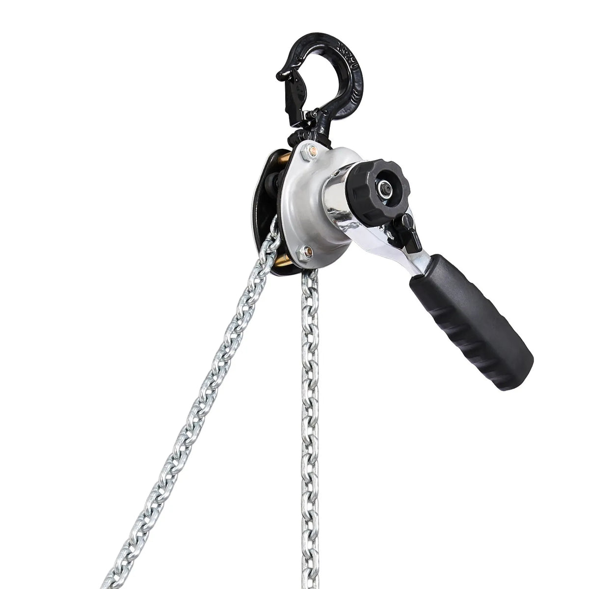 VEVOR Manual Lever Chain Hoist, 0.5 t (500 kg) Lifting Capacity, 1.5 m Lifting Height, G80 Alloy Steel Chain with Dual Dog Brake and 360° Swivel Hooks, Suitable for Warehouses, Construction and Garages