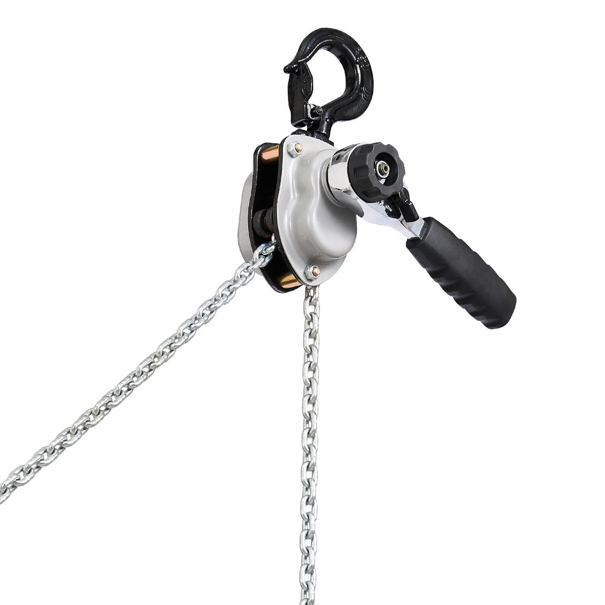 VEVOR Manual Lever Chain Hoist, 0.25 t (250 kg) Lifting Capacity, 3 m Lifting Height, G80 Alloy Steel Chain with Dual Dog Brake and 360° Swivel Hooks, Suitable for Warehouses, Construction and Garages